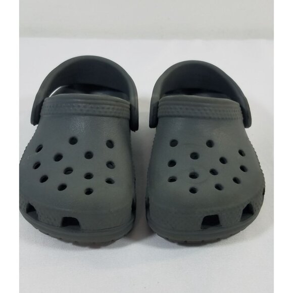 Crocs Toddlers Classic Clogs Gray Size 5 Kids GUC - Picture 4 of 8